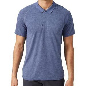 Lululemon Mens Athleisure Active Metal Vent Tech Polo Shirt Night Sea Blue XL‎